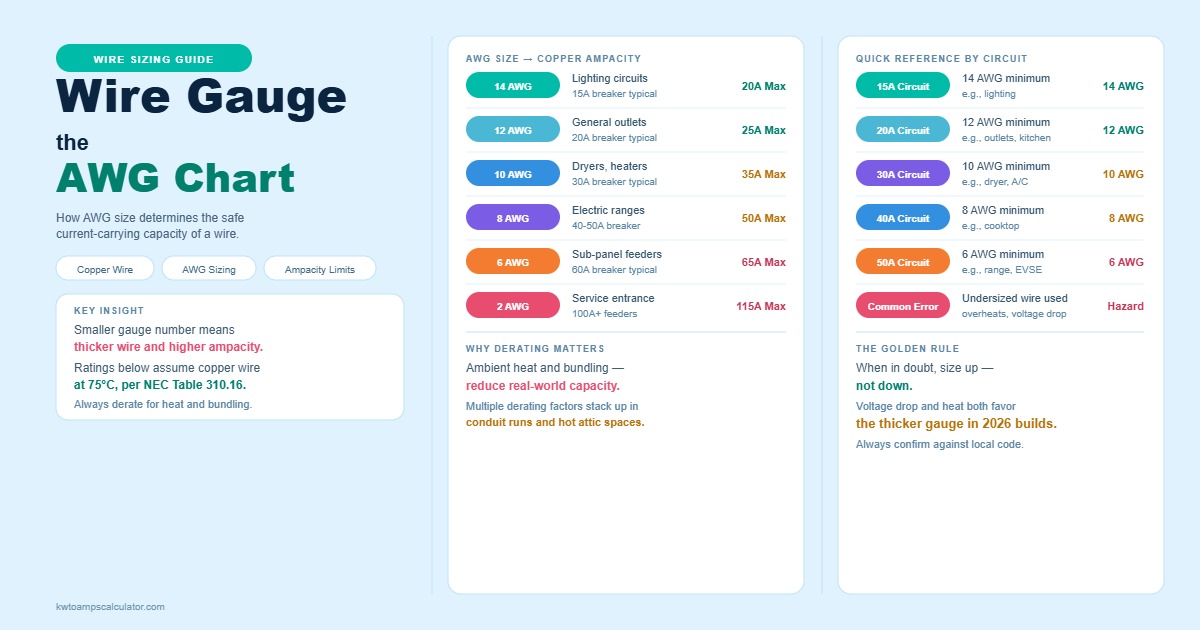 Wire Gauge Chart 2026: How to Choose the Right Wire Size for Your Amperage